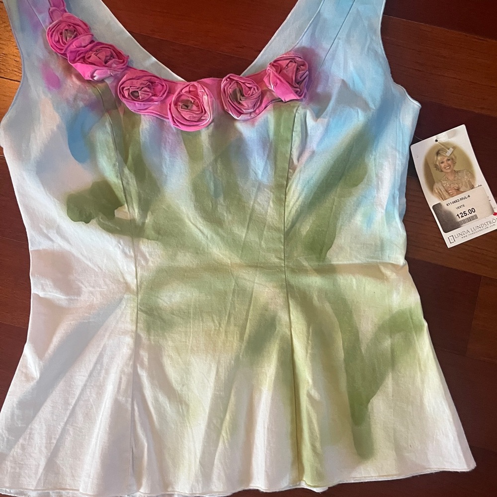 Chic Floral Women's Blouse with Pink Accents